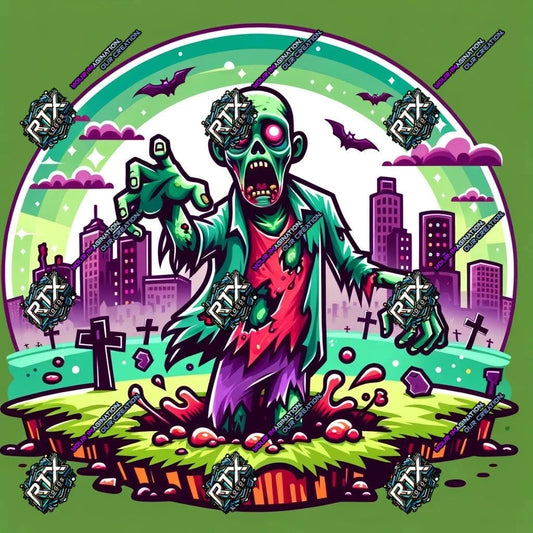 Paisaje urbano de brote de zombis 